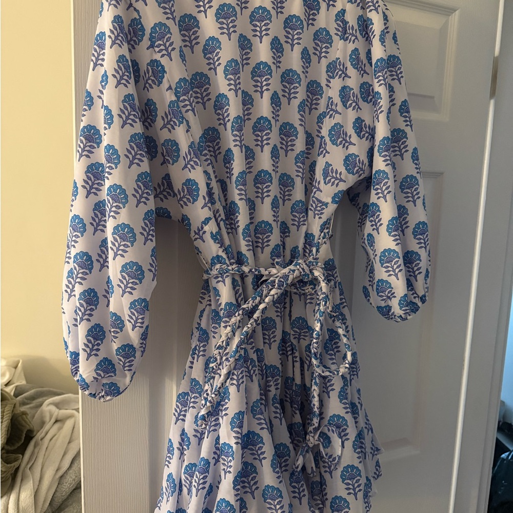 NEVER WORN Floral Blue and White Dress by J. Marie